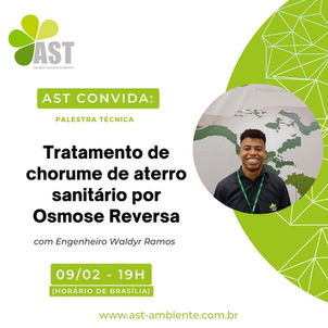 TRATAMENTO DE CHORUME DE ATERRO SANITÁRIO POR OSMOSE REVERSA