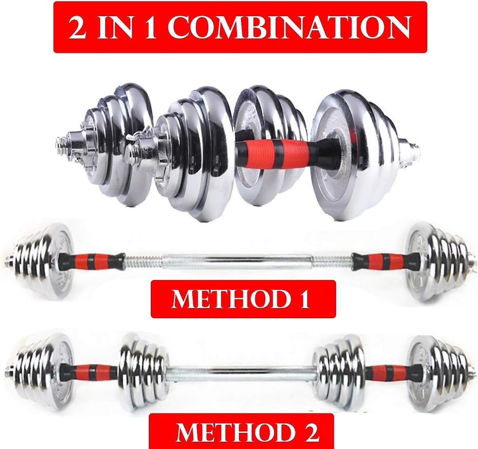 Thumbnail: Cast Iron Adjustable Dumbbell Barbell Set (110LB/66LB/44LB), Weight with Connect