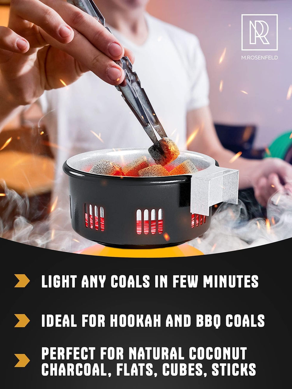 Thumbnail: Yellow Multipurpose Electric Charcoal Starter Electric Charcoal Burner ETL