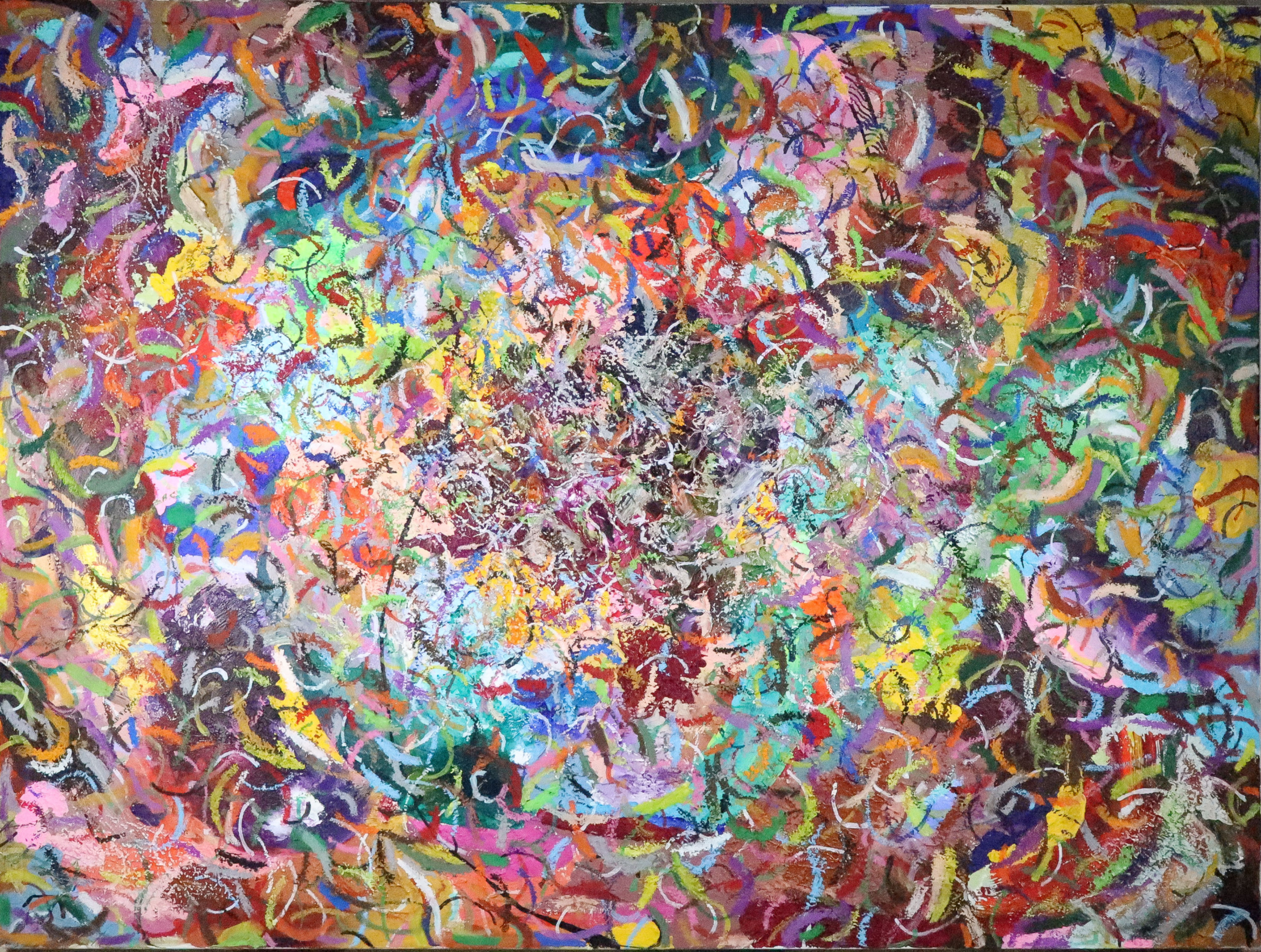 custom canvas giclée print titled 'Lively' abstract art