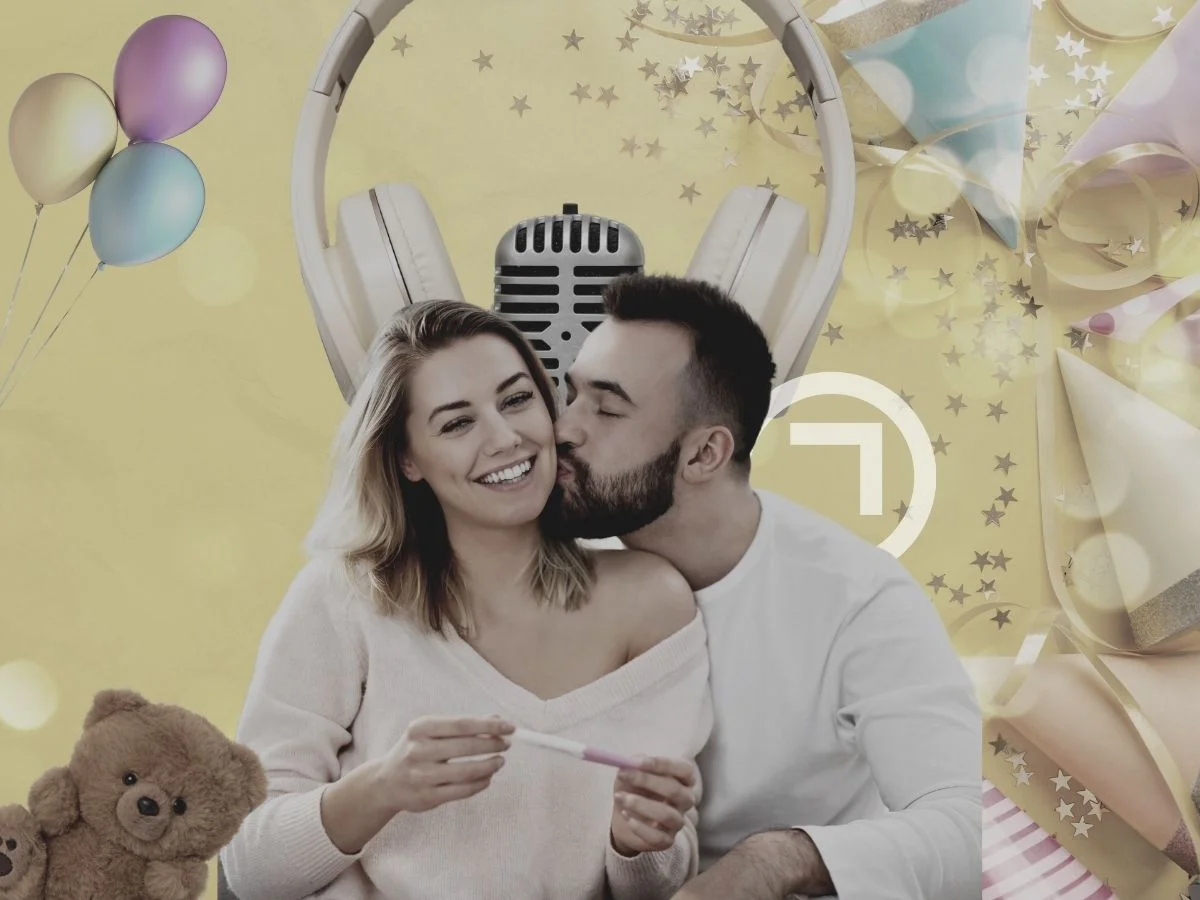Couple being happy on becoming parents.