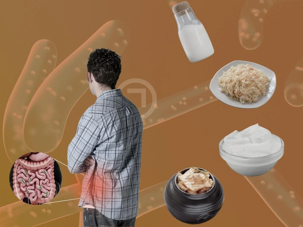 Man looking at Probiotic diets