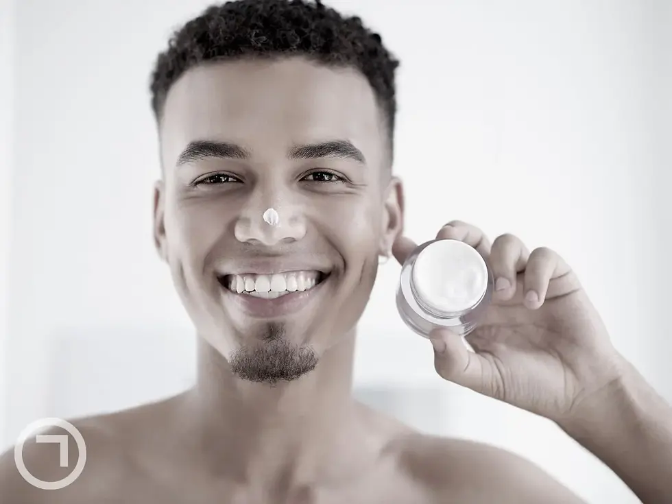 Man with cream