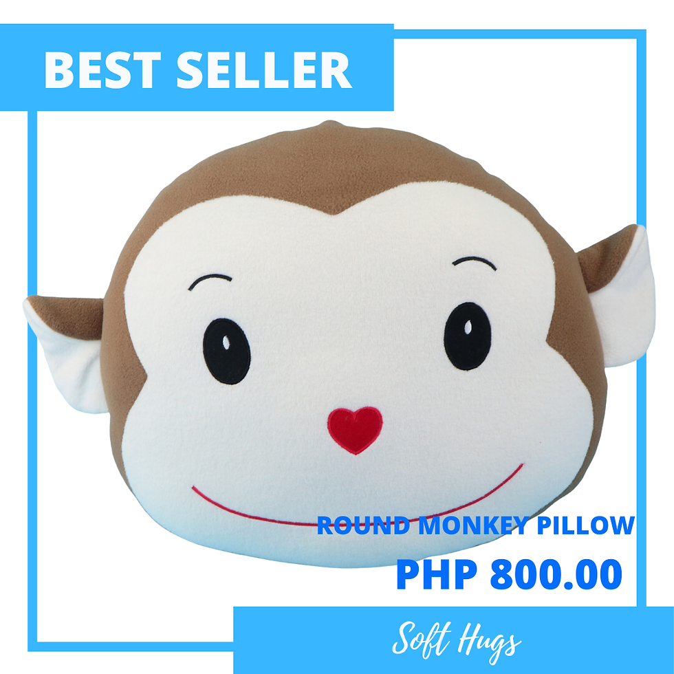 Thumbnail: Monkey Face Round Pillow