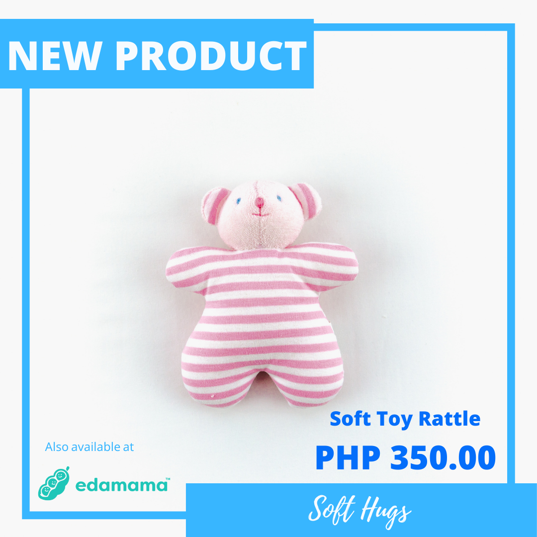 Infant Soft Toy Rattle - Bear Design