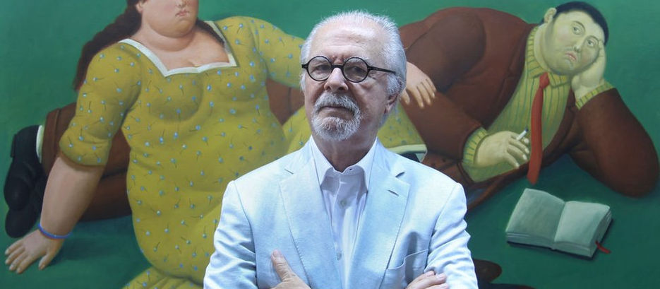 Retrato de Fernando Botero associado ao texto Passaporte para a Imortalidade, publicado por marisa melo, imagem que remete à pintura figurativa latino-americana e à construção de uma linguagem artística singular na história da arte moderna.