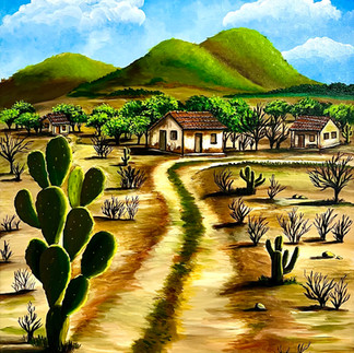 Sol, Serra e Sertão, acrílica sobre tela 60x50 cm_2025