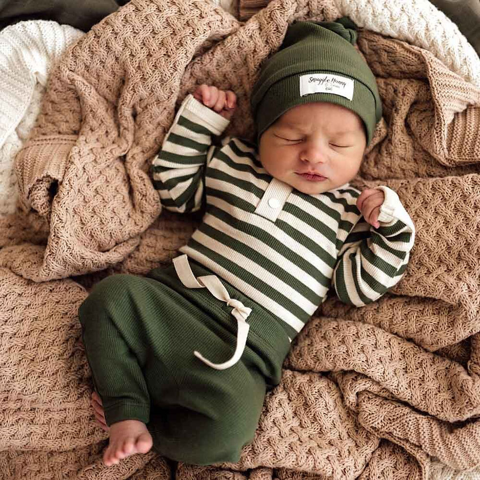 Olive Stripe Bodysuit