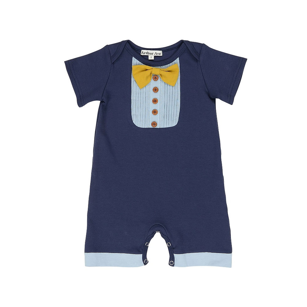 Mustard Bow Tie Shortall