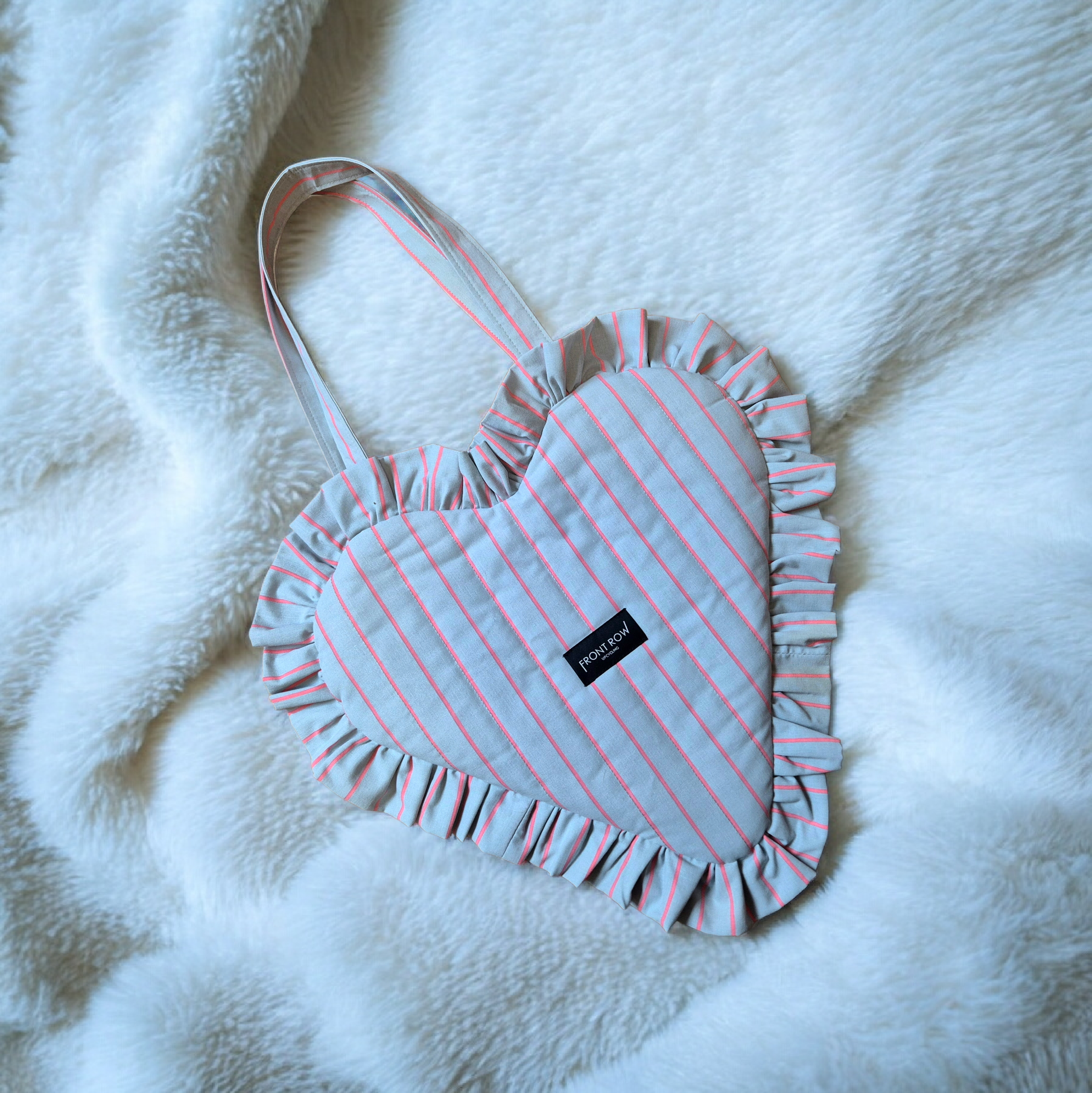 Heart Shaped Tote Bag Grey
