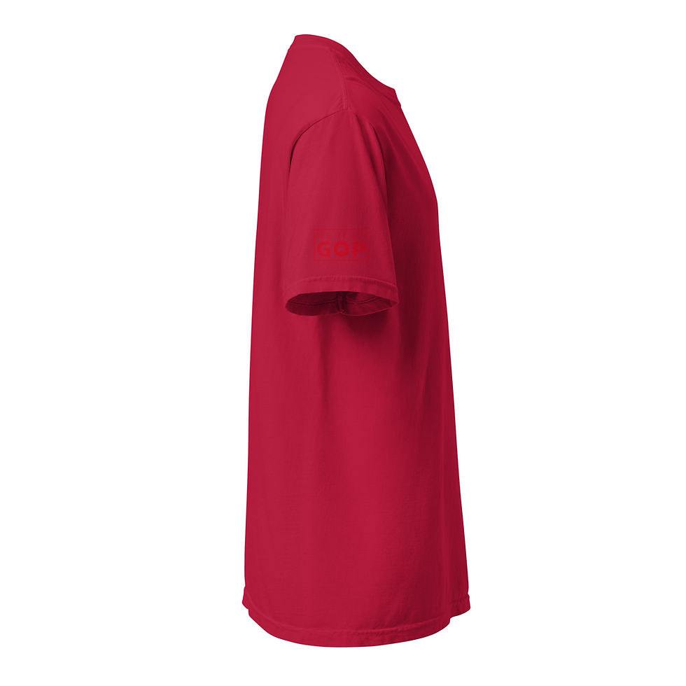 Thumbnail: RPMC Unisex garment-dyed heavyweight t-shirt w-MercedGOP Logo on Sleeve