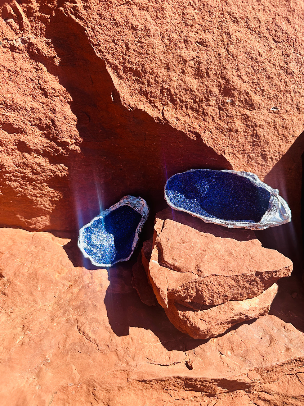 Thumbnail: Colorful glitter oyster shells 30.00 each choose your color