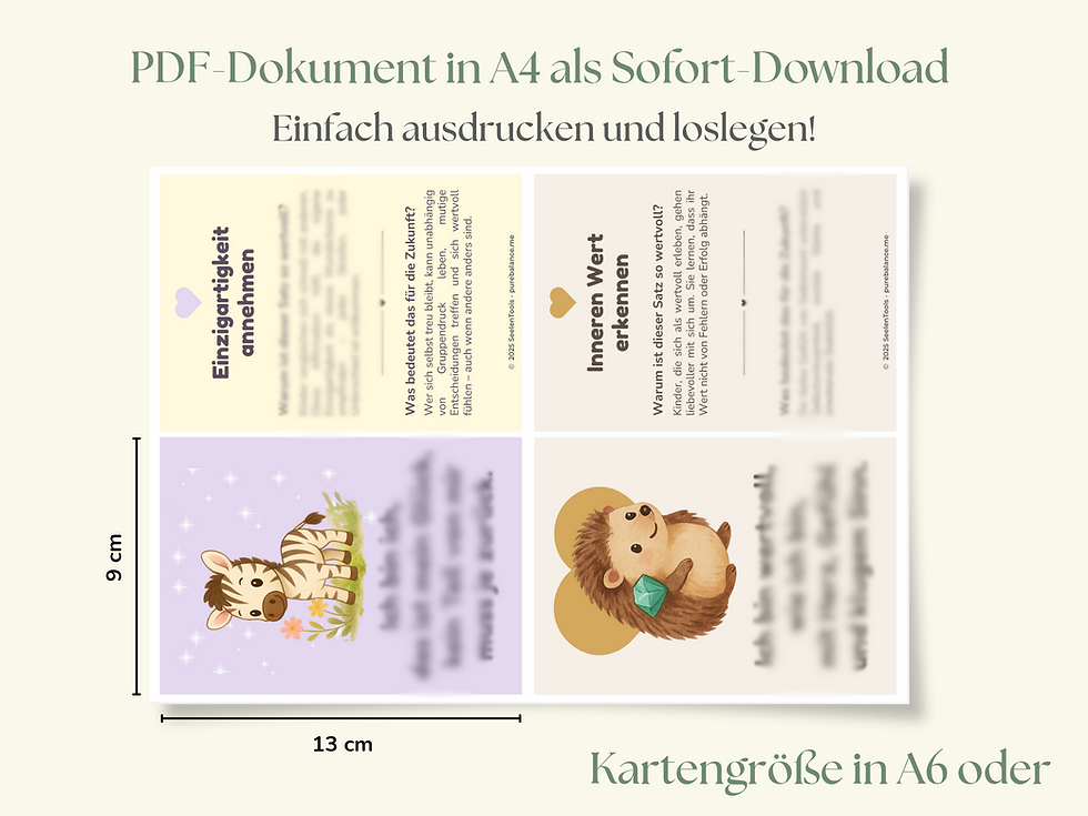 Miniaturbild: Affirmationskarten Kinder – Bundle für emotionale Entwicklung (PDF) I 0-7 Jahre