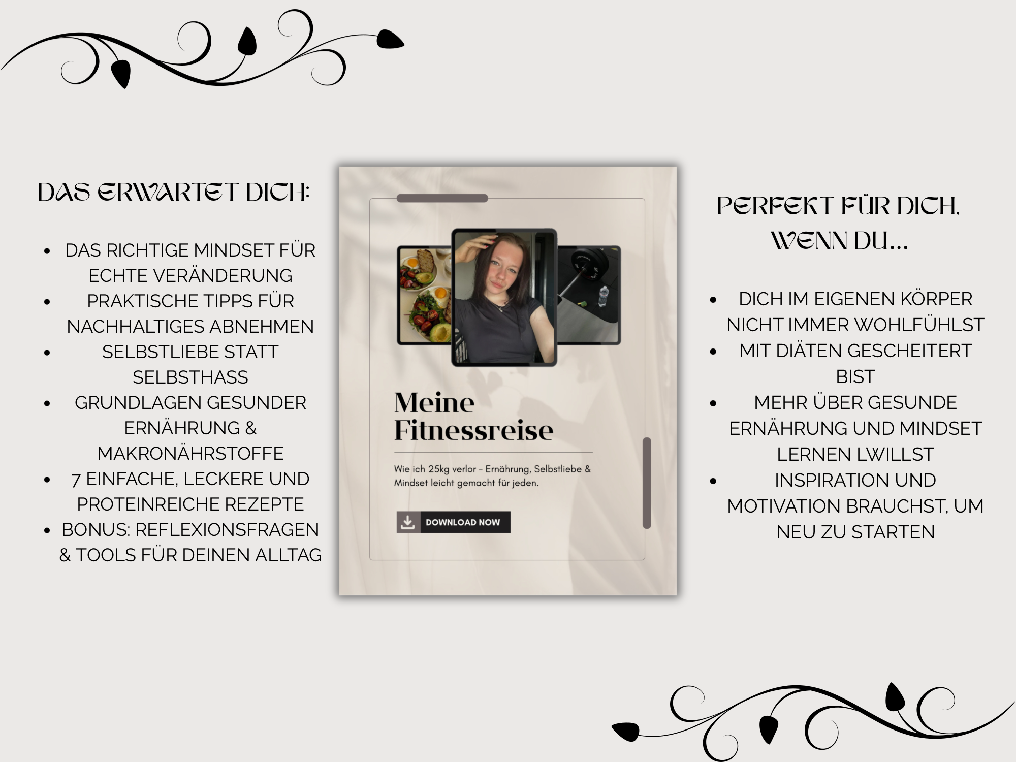 E-Book Cover ,,Meine Fitnessreise,,  Abnehmen ohne Diät