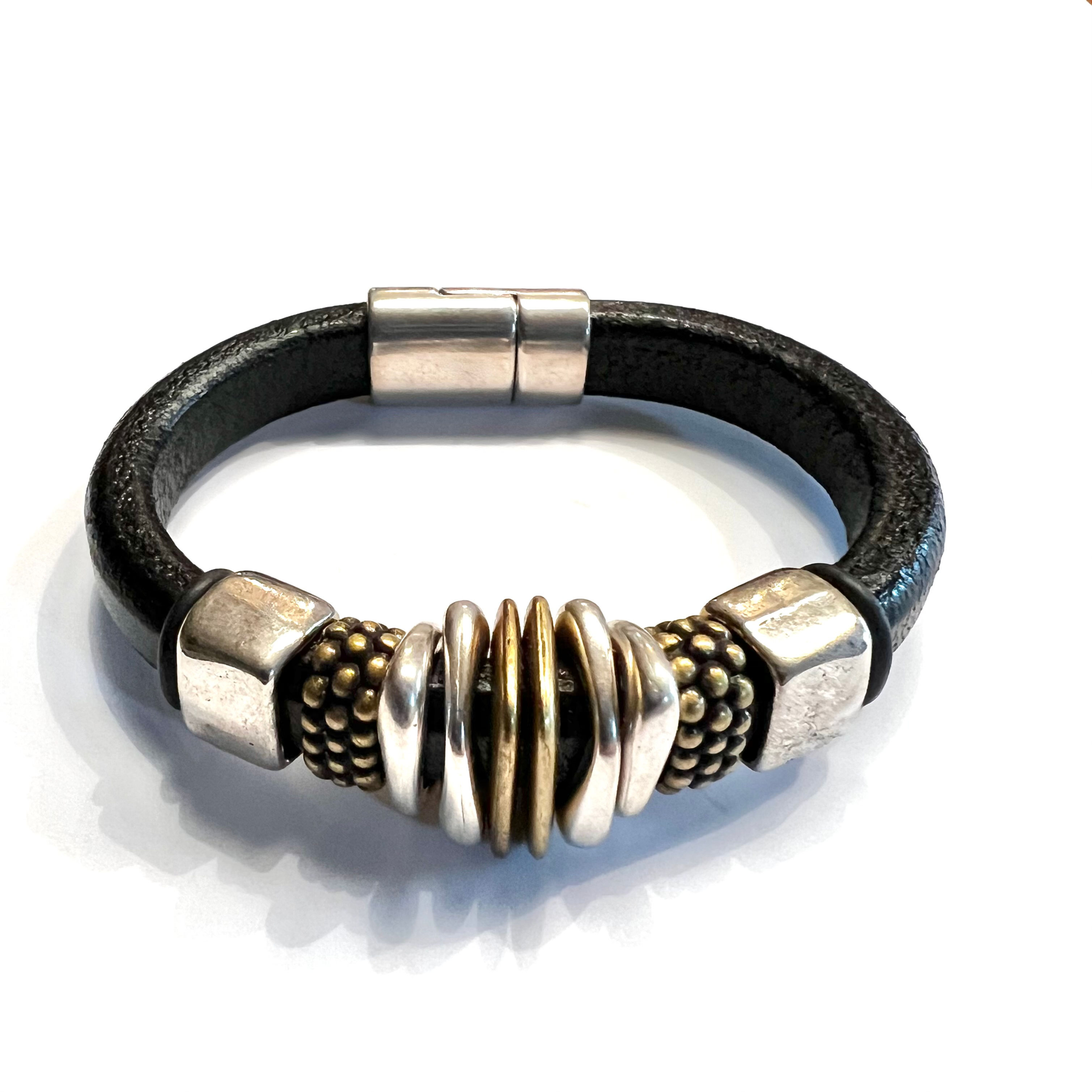 Black Regaliz Leather with Assorted ColoredSliders