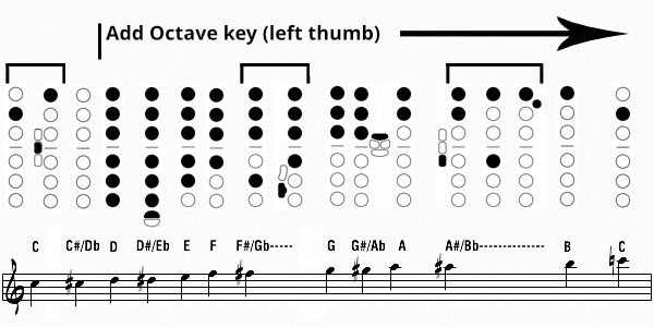 Saxophone - upper register chromatic.gif