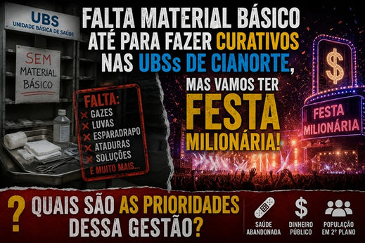 Falta de materiais nas UBSs acende alerta silencioso dentro da saúde pública de Cianorte