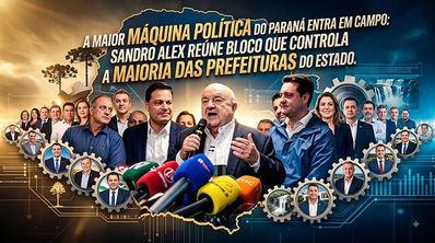A maior máquina política do Paraná entra em campo: Sandro Alex reúne bloco que controla a maioria das prefeituras do Estado