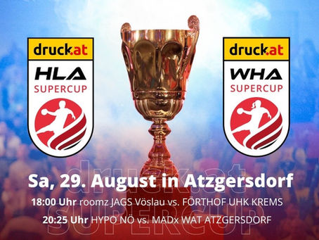 druck.at HLA SUPERCUP und druck.at WHA SUPERCUP läuten Saison am 29. August in Atzgersdorf ein!