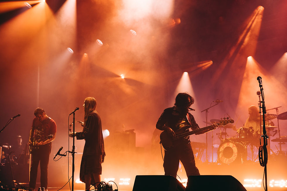 L-R: Tom Dowse, Florence Shaw, Lewis Maynard, Nick Buxton (obscured: Josh Eggerton). Photo by Mikki Gomez