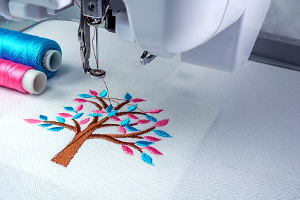 ミシンで刺繡
