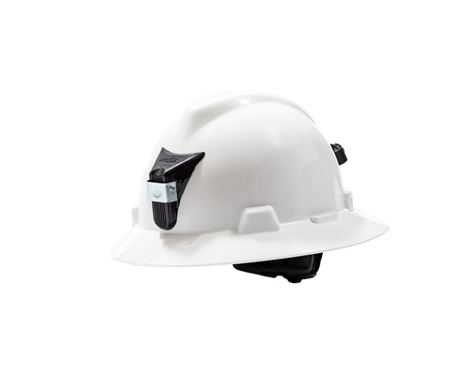 CASCO MINERO MSA V-GARD CON PORTALAMPARA BLANCO