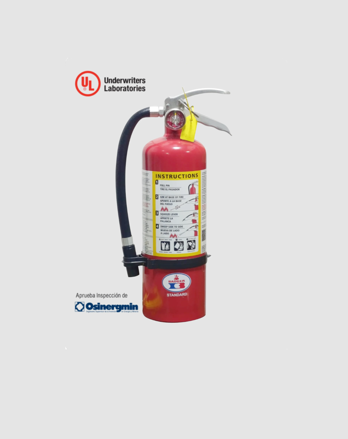 Extintor BADGER PQS de 5 Libras