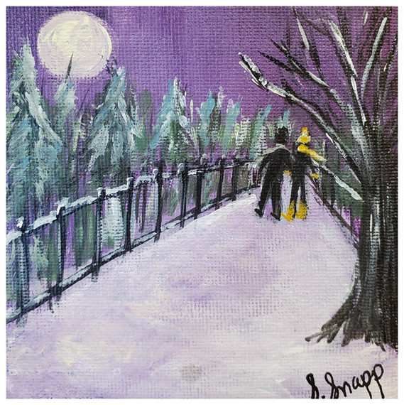 Tree Gazing, Mini Canvas