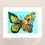 Thumbnail: Blooming Butterfly, orange on teal