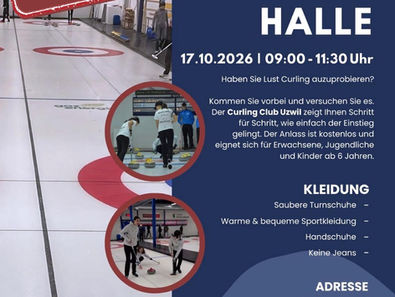 Tag der offenen Curlinghalle 17.10.2026 von 09:00 bis 11:30 Uhr