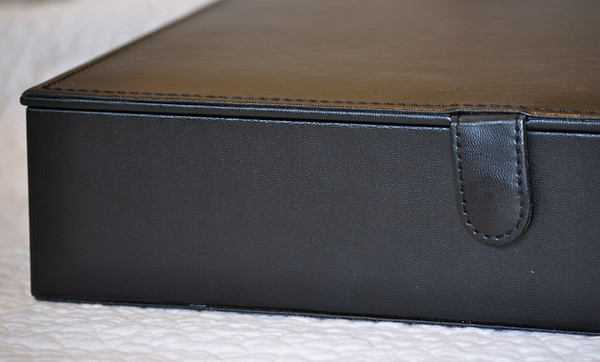 black leather storage box for wedding album