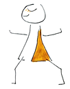 Handskizze Yoga Strich-Figur 2