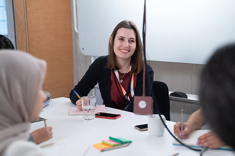 Foto von Kristina Hüngsberg in einem Workshop