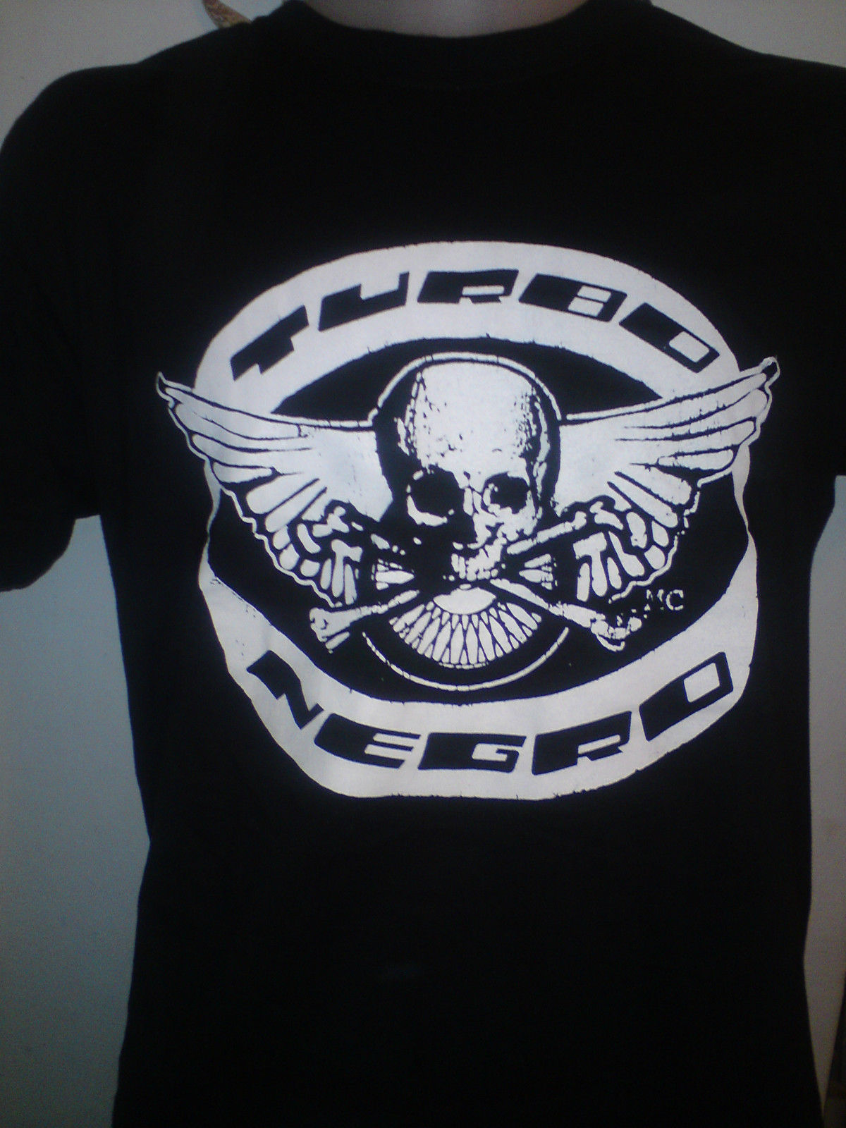 Turbo Negro Skull  T-Shirt