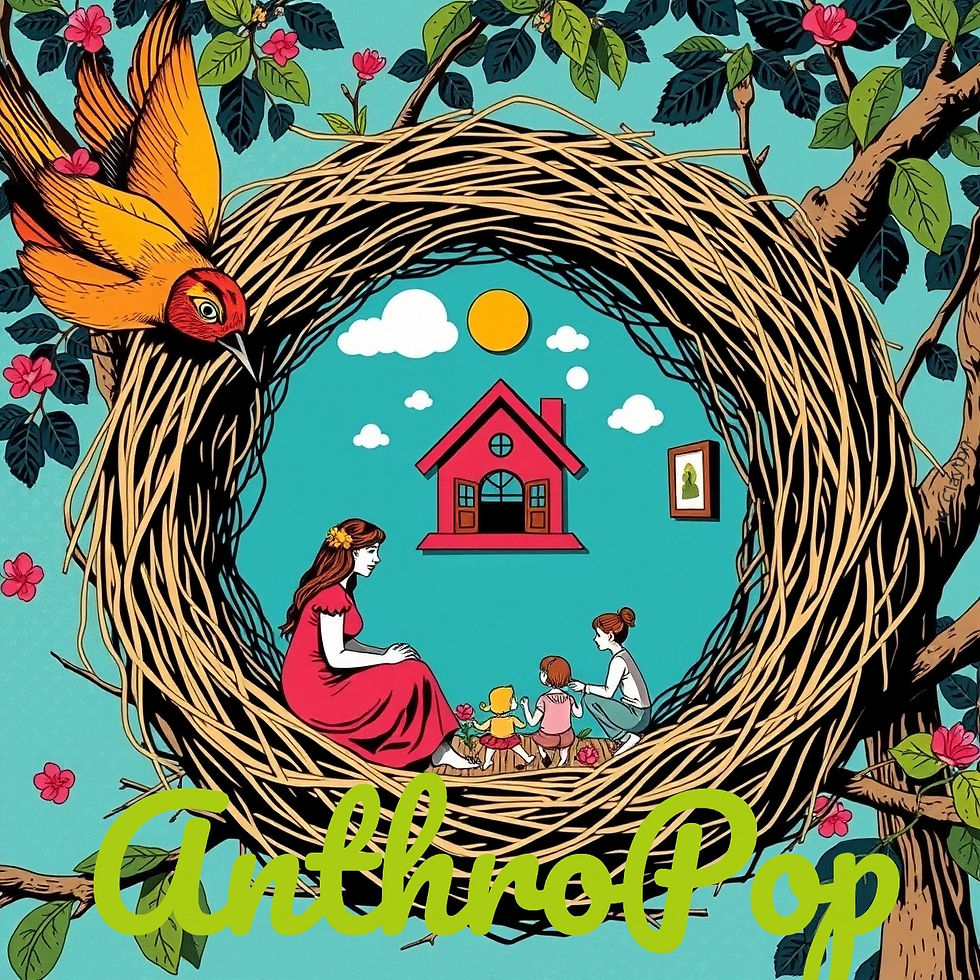 Despite the aesthetic calm, a woman's work is one of quiet exhaustion. A visual metaphor for the invisible labor and environmental burdens she shoulders daily.
