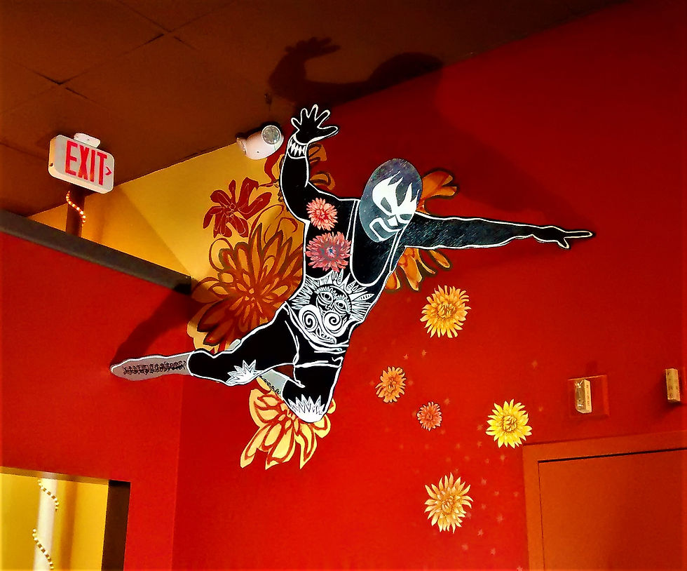Flying Luchador 2 by Teresa Bosko