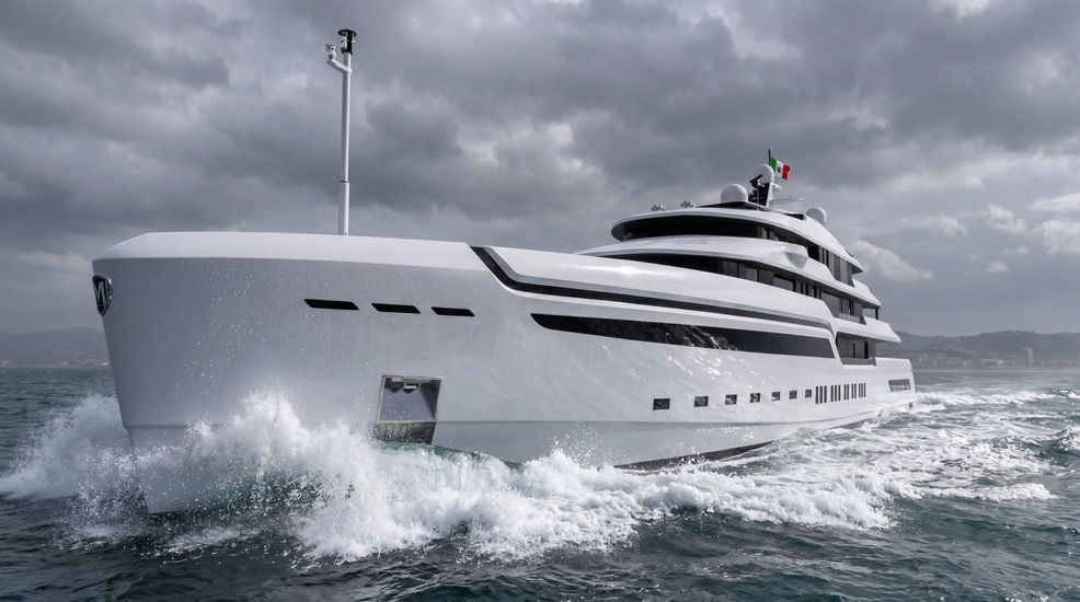 Rough sea is no problem for the Messerschmitt superyacht B.AHEAD.