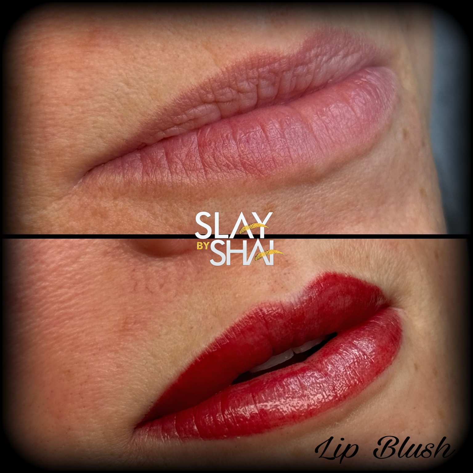 Original client lip blush before-and-after — example 2