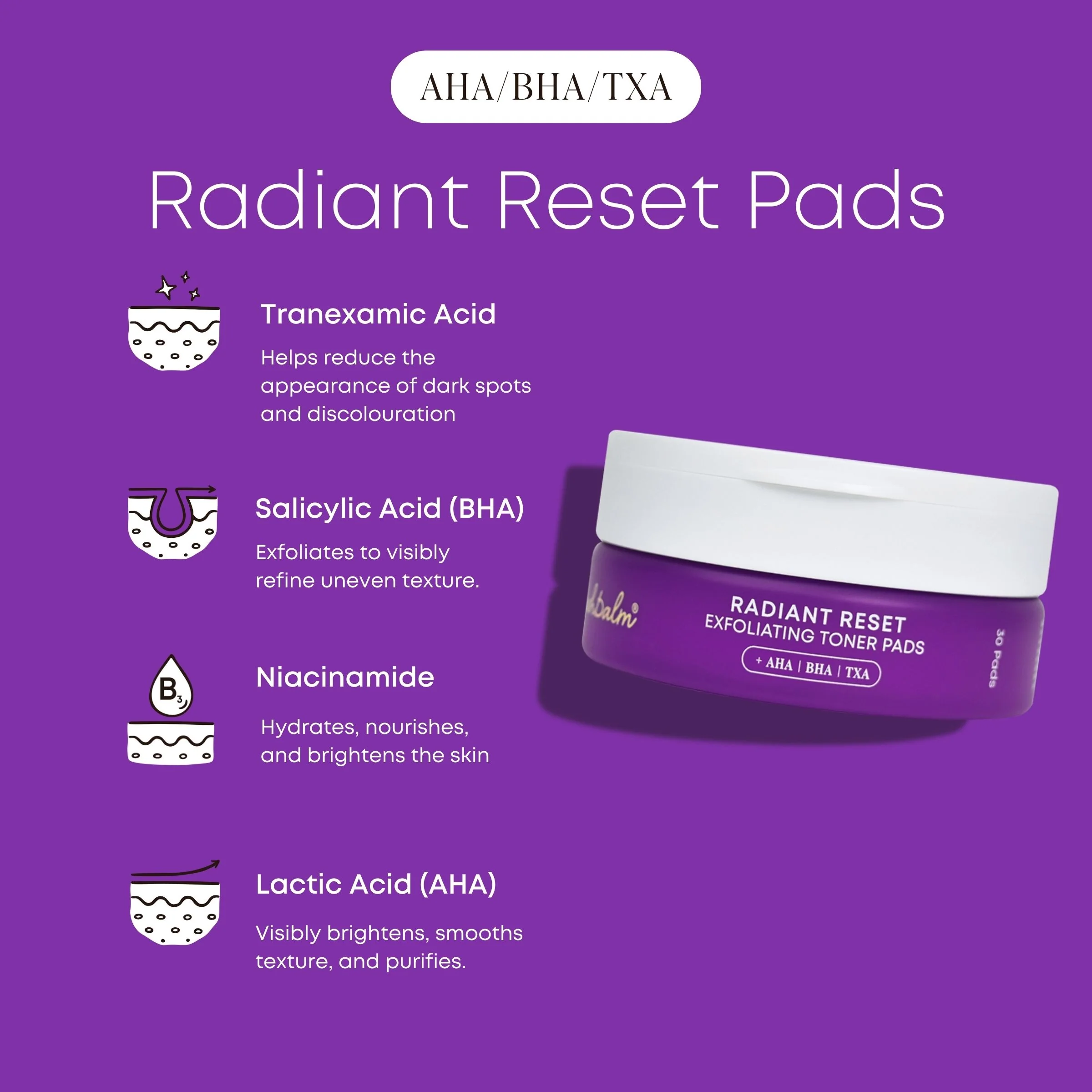 Radiant Reset Exfoliating Toner Pads – Image 2