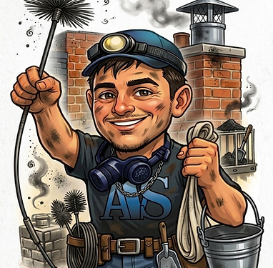 techniciens avec outils de ramonage en cartoon