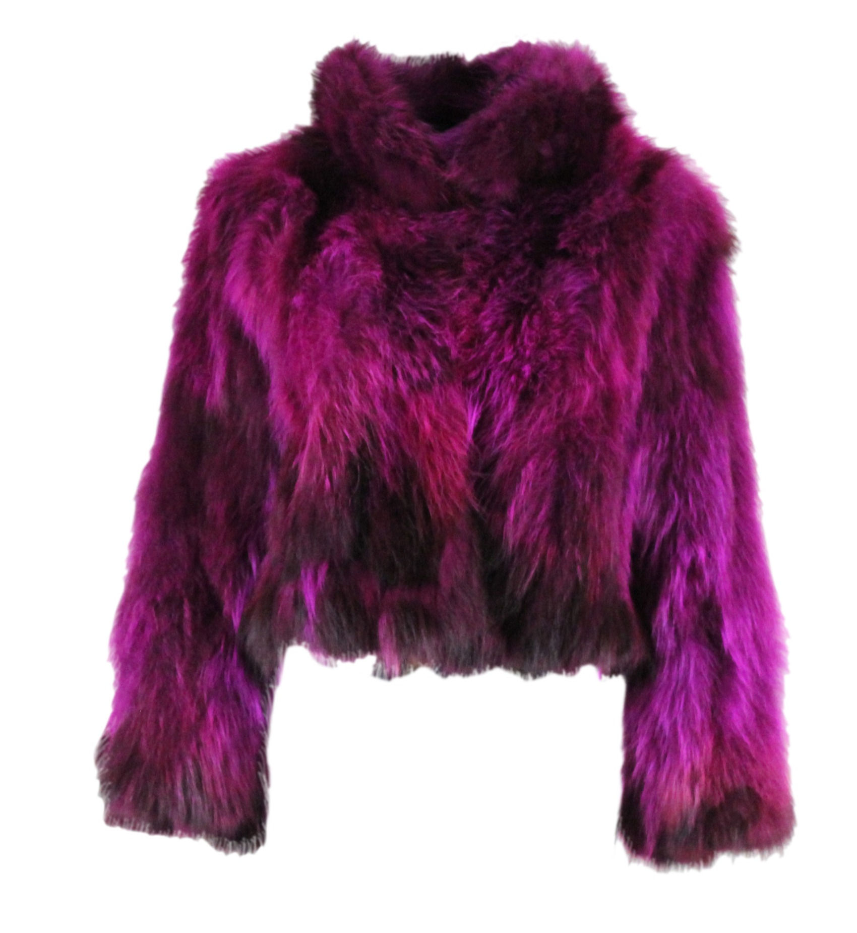 Pink fur coat
