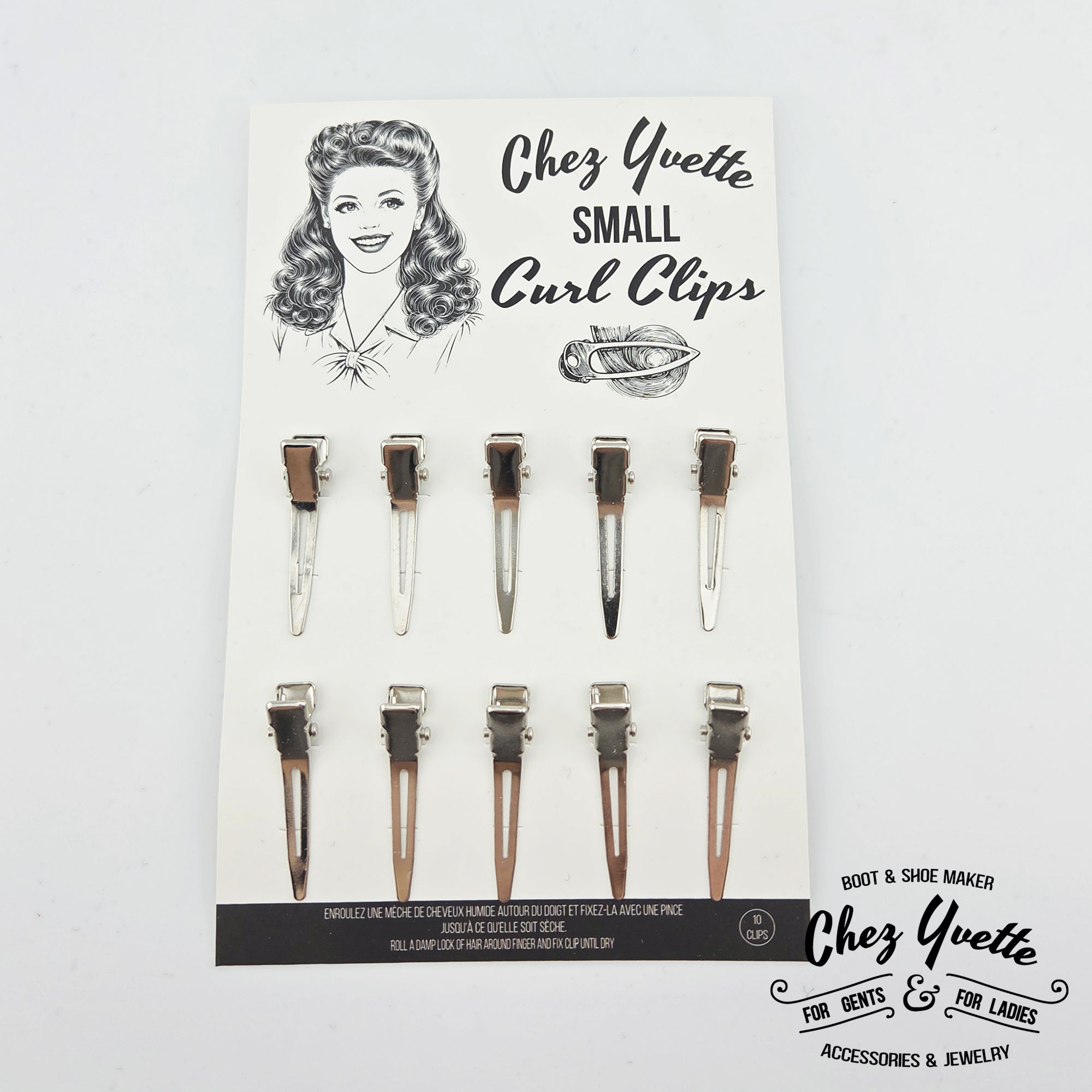 Small Curl Clips Vintage – Pinces à Boucles Années 40 – Lot de 10