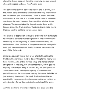 From The Circuit: "Smile (2022) review"