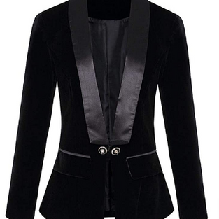 Tailleur élégant noir velours