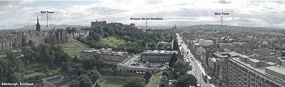 Princes Street Gardens: meeting point of Old & New Town