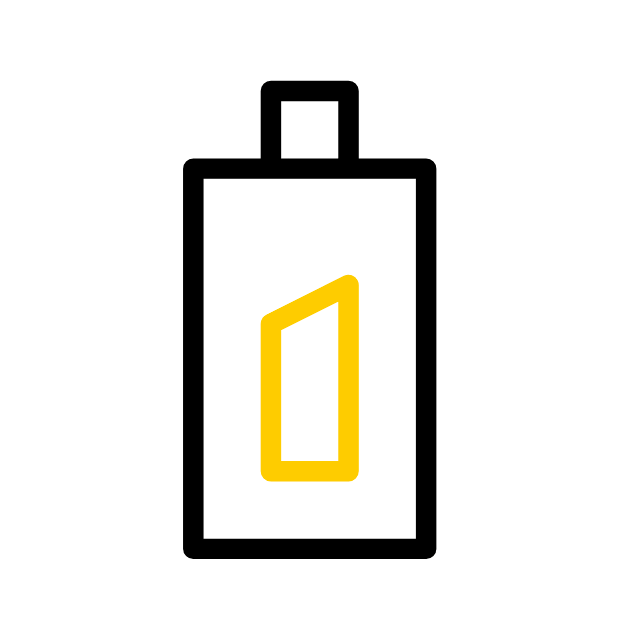 Animated battery icon.