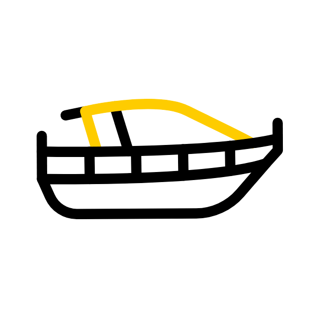 Animated boat icon.