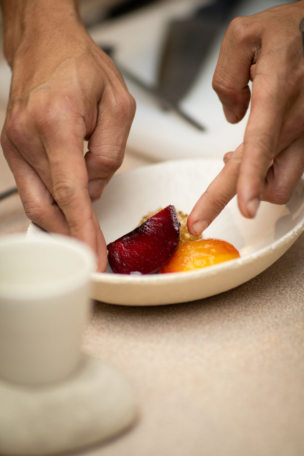 Plums dessert