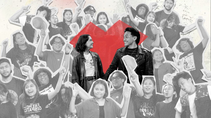 Lutesha as Anna and Jefri Nichol as Ali Topan in Kuning Music Video by MORFEM