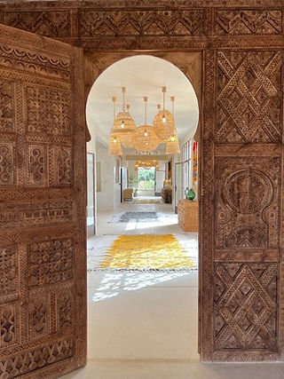 Porte en bois marocaine